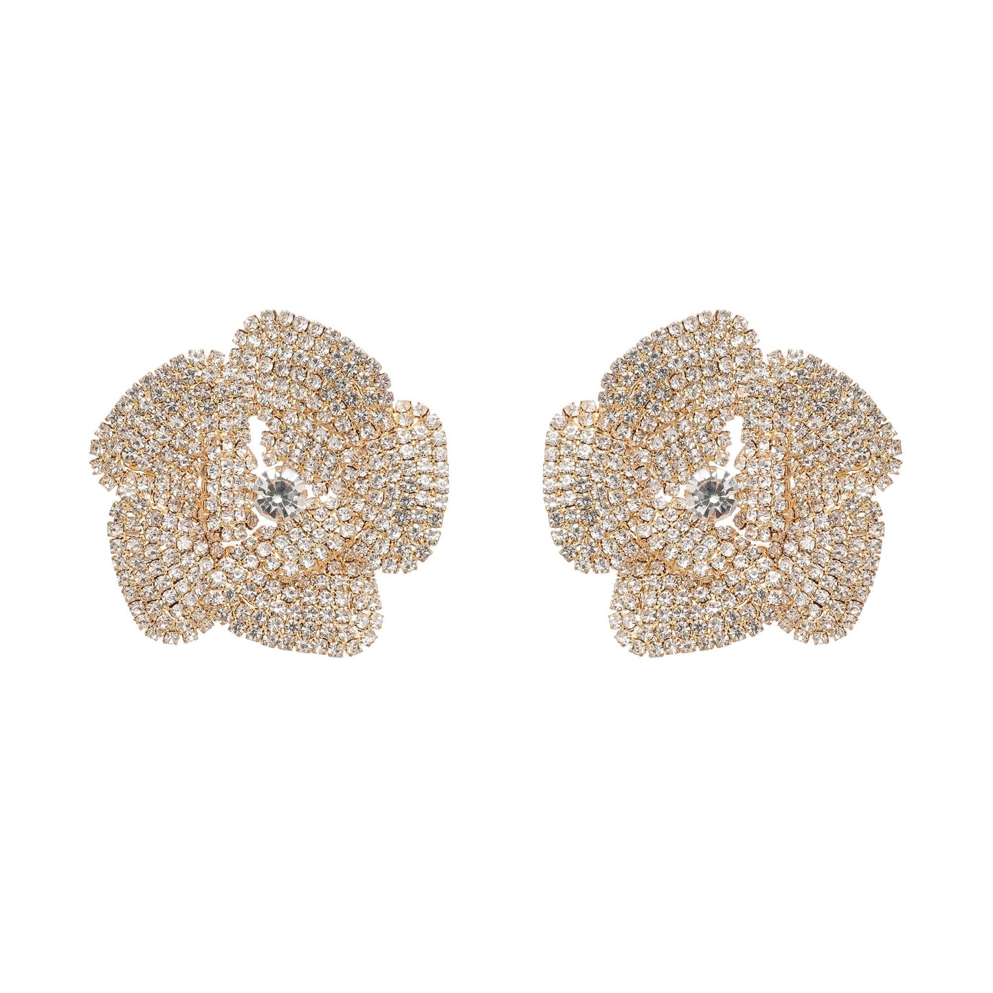 Saira crystal-embellished floral earrings