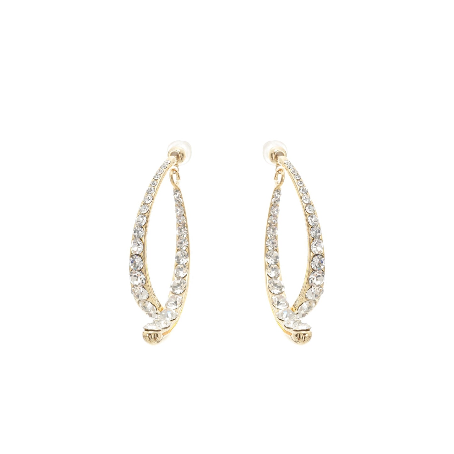 Mathilde embellished curve-edge earrings