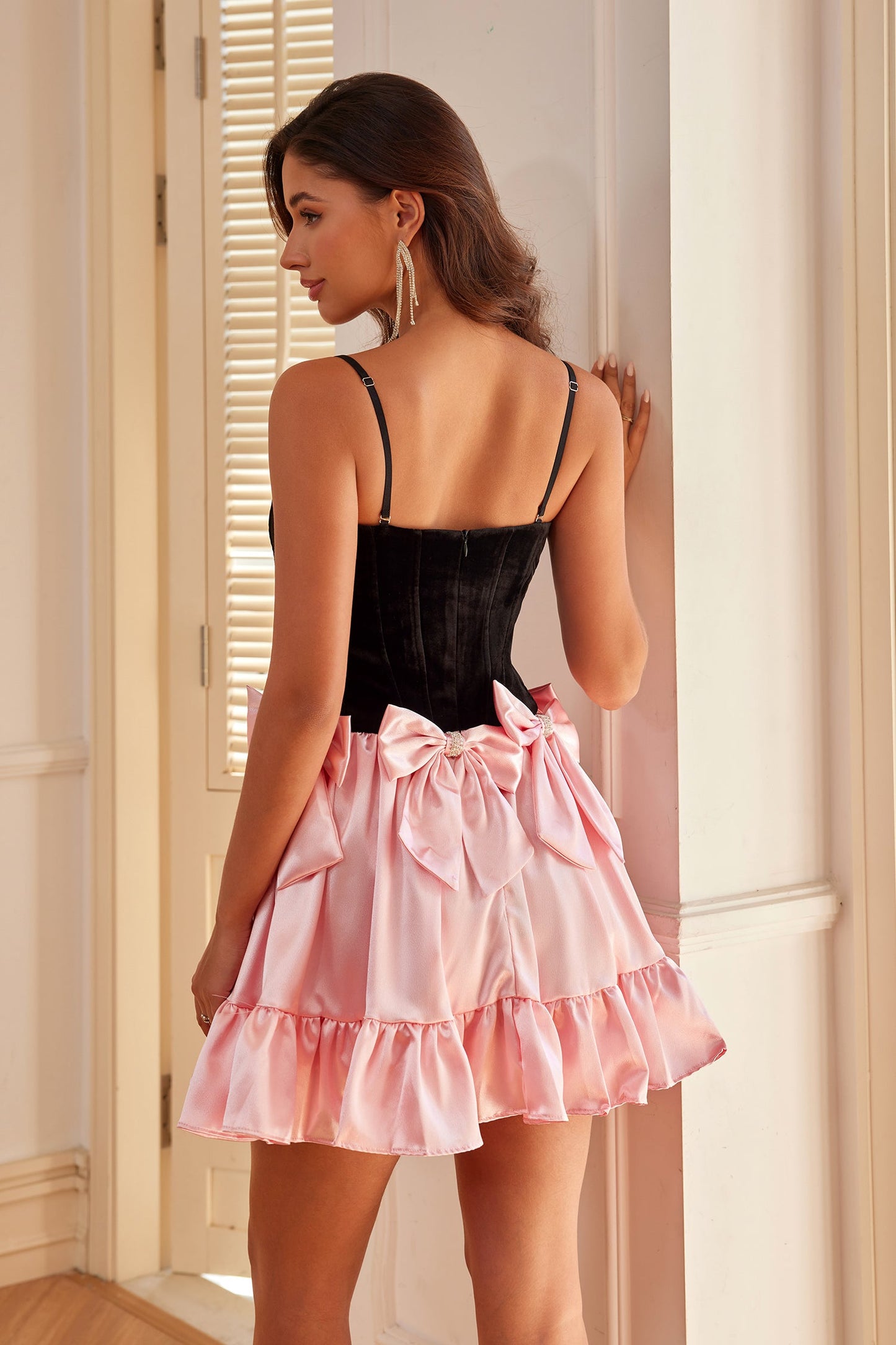 Anastasia Bow Corset Mini Dress