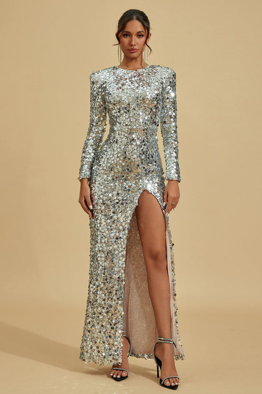 Daphne Moonlit Sequin Embellished Maxi Dress