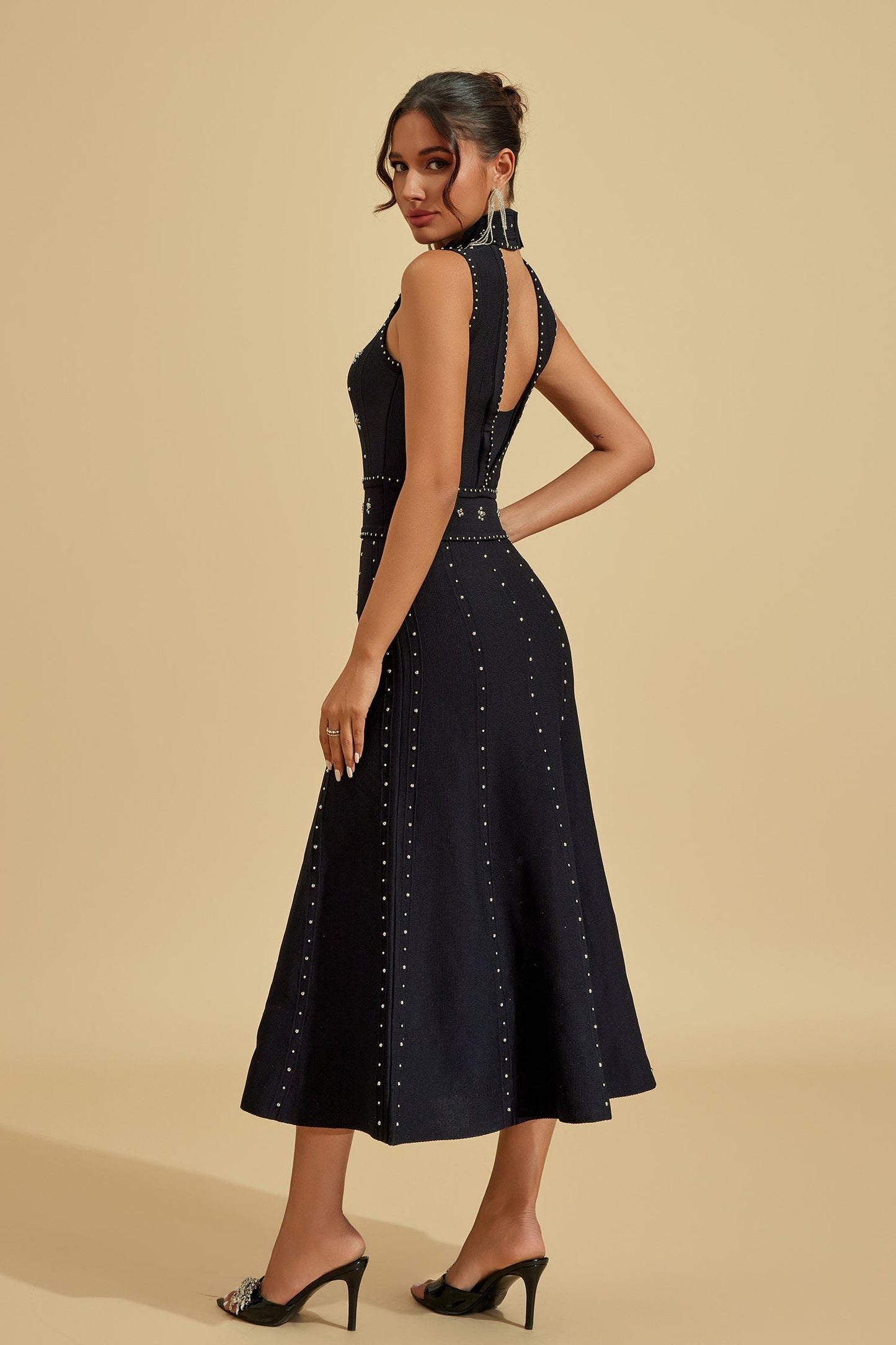 Lola Crystal-Embellished Midi Dress