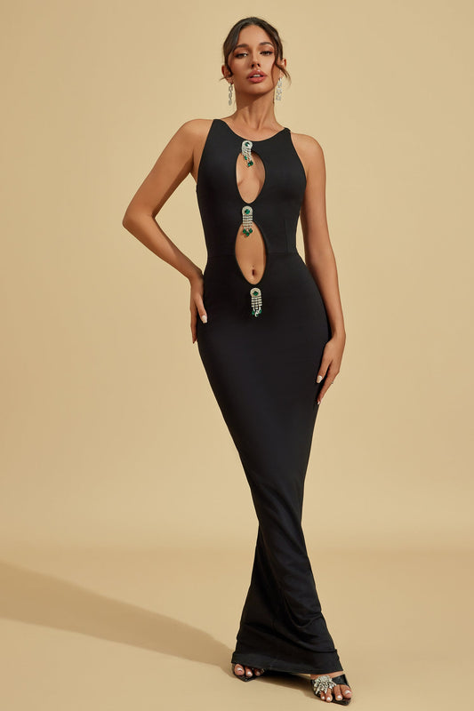 Caroline Jewel Cutout Maxi Dress