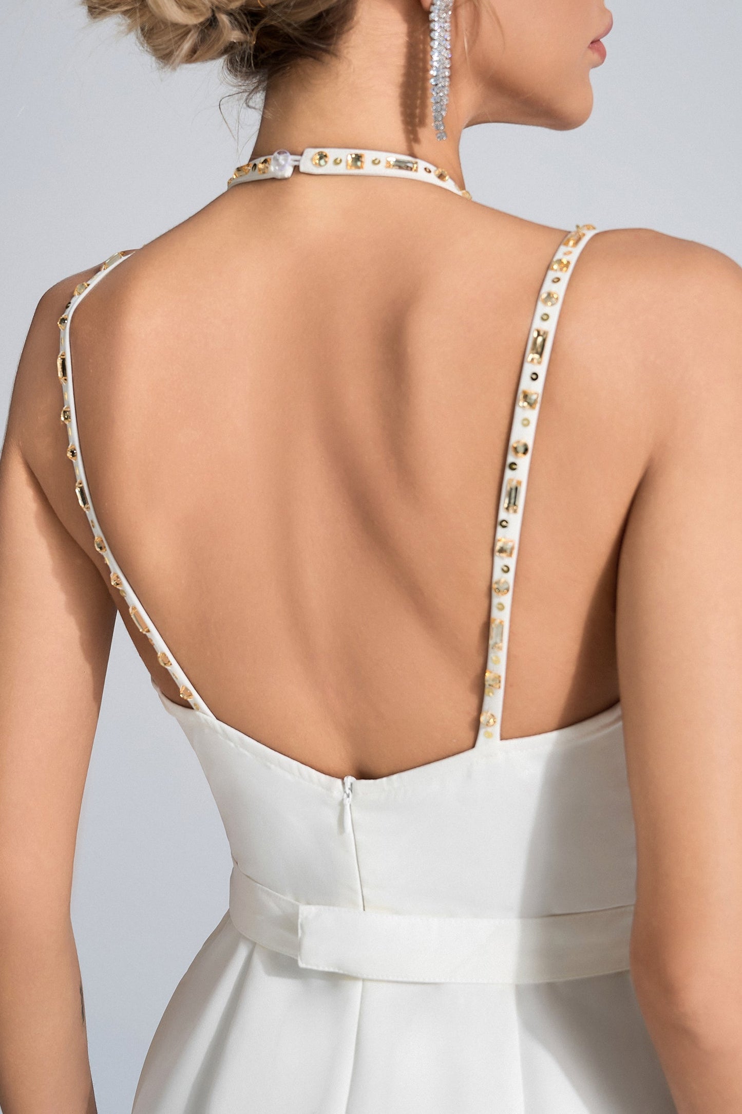 Matilda White Sequin Embellished Jumpsuit