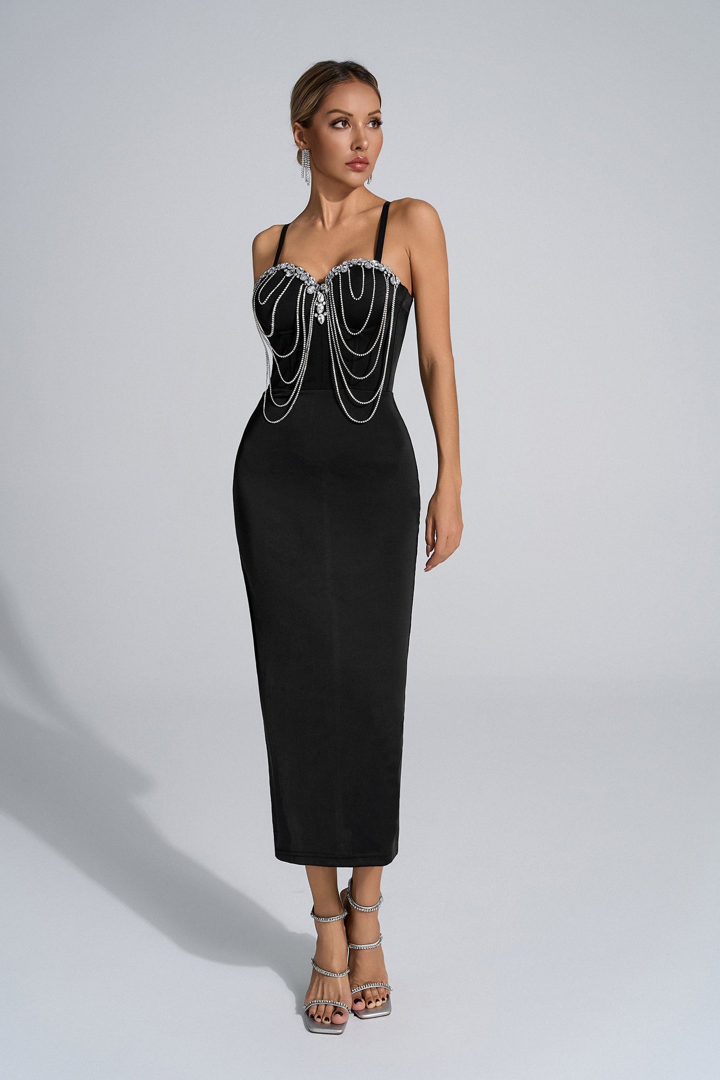 Madelynn Black Halter Maxi Dress