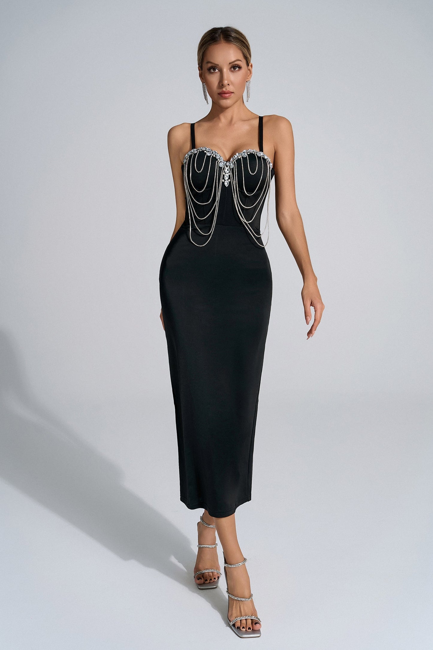 Madelynn Black Halter Maxi Dress