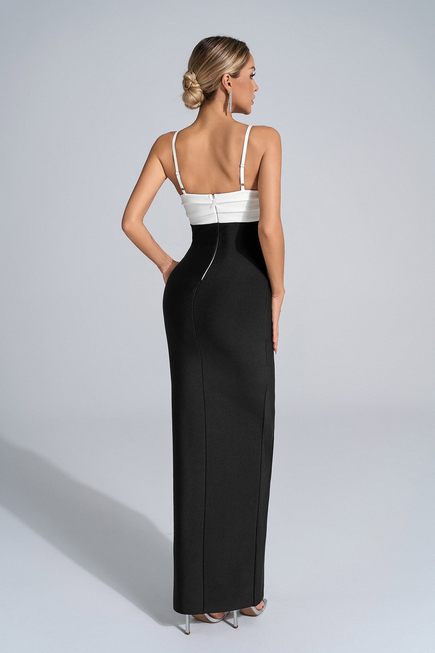 Neil Black and White Maxi dress