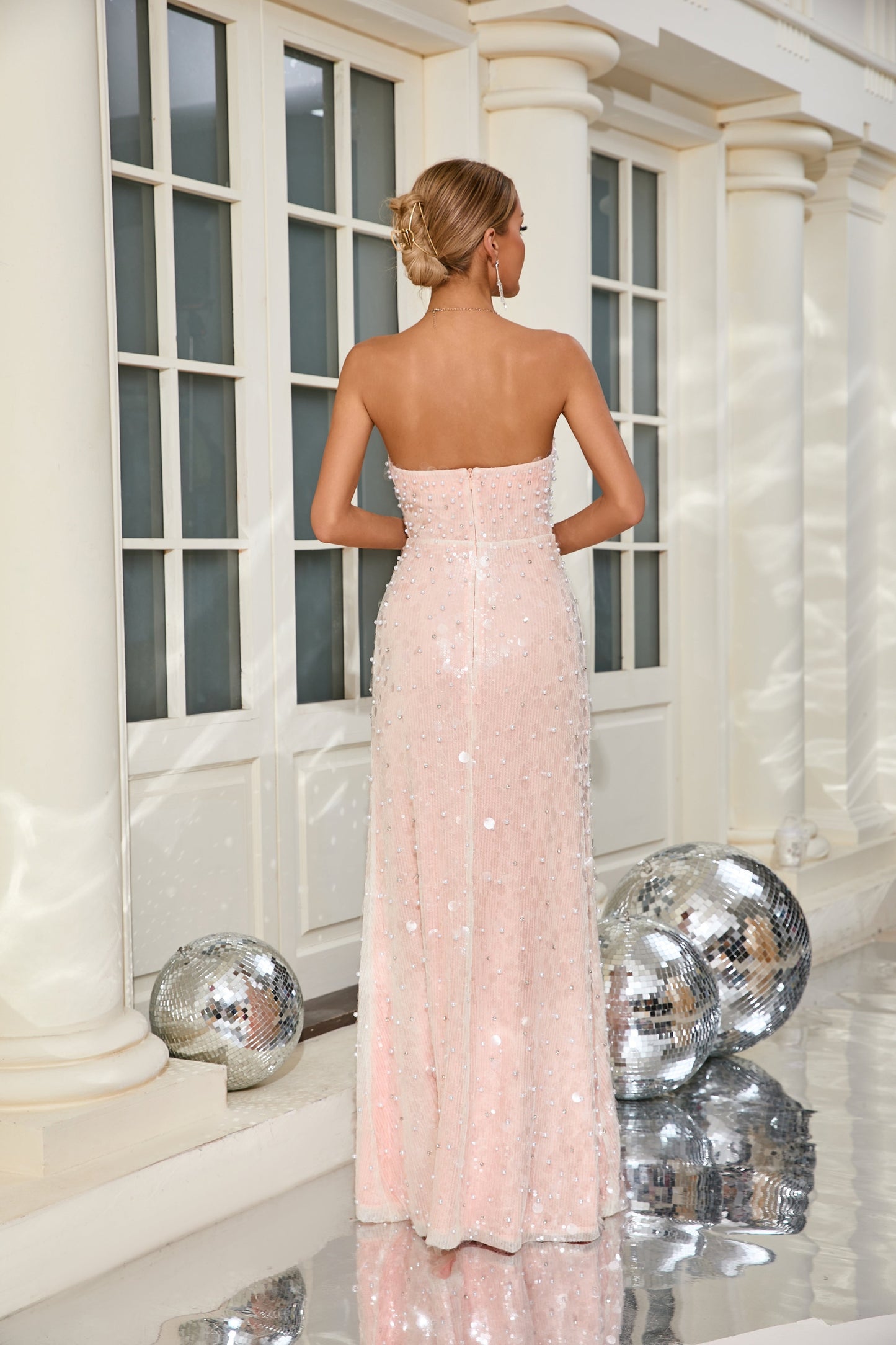 Link Pink Sequin Maxi Dress