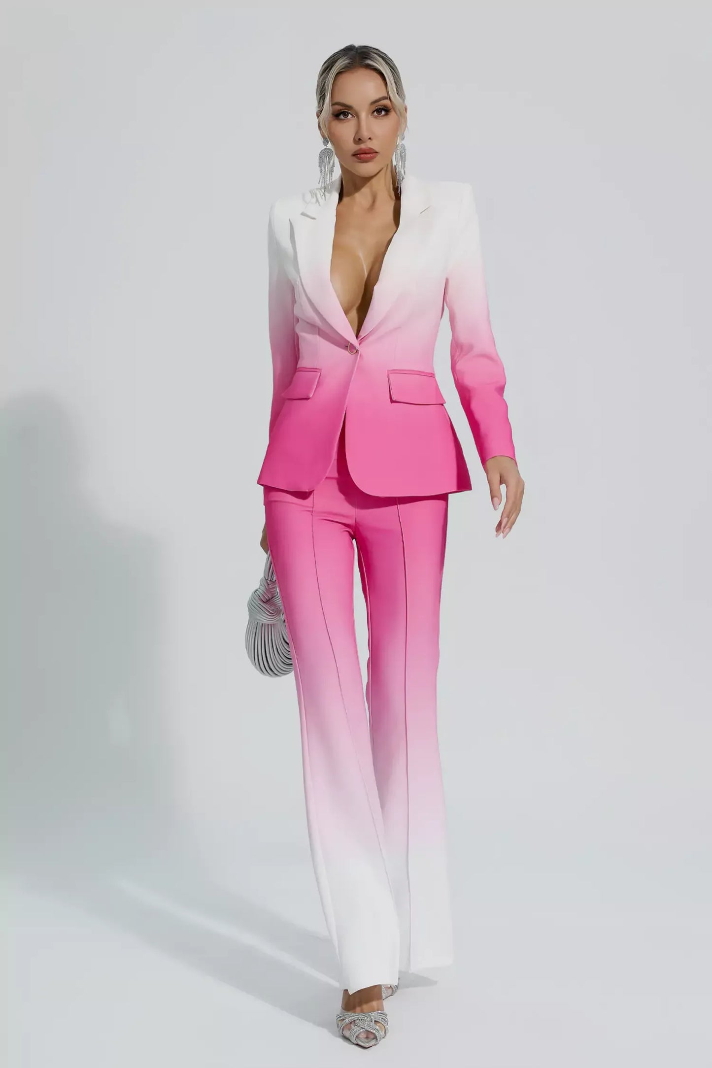 Anya Gradient Pink Blazer Set