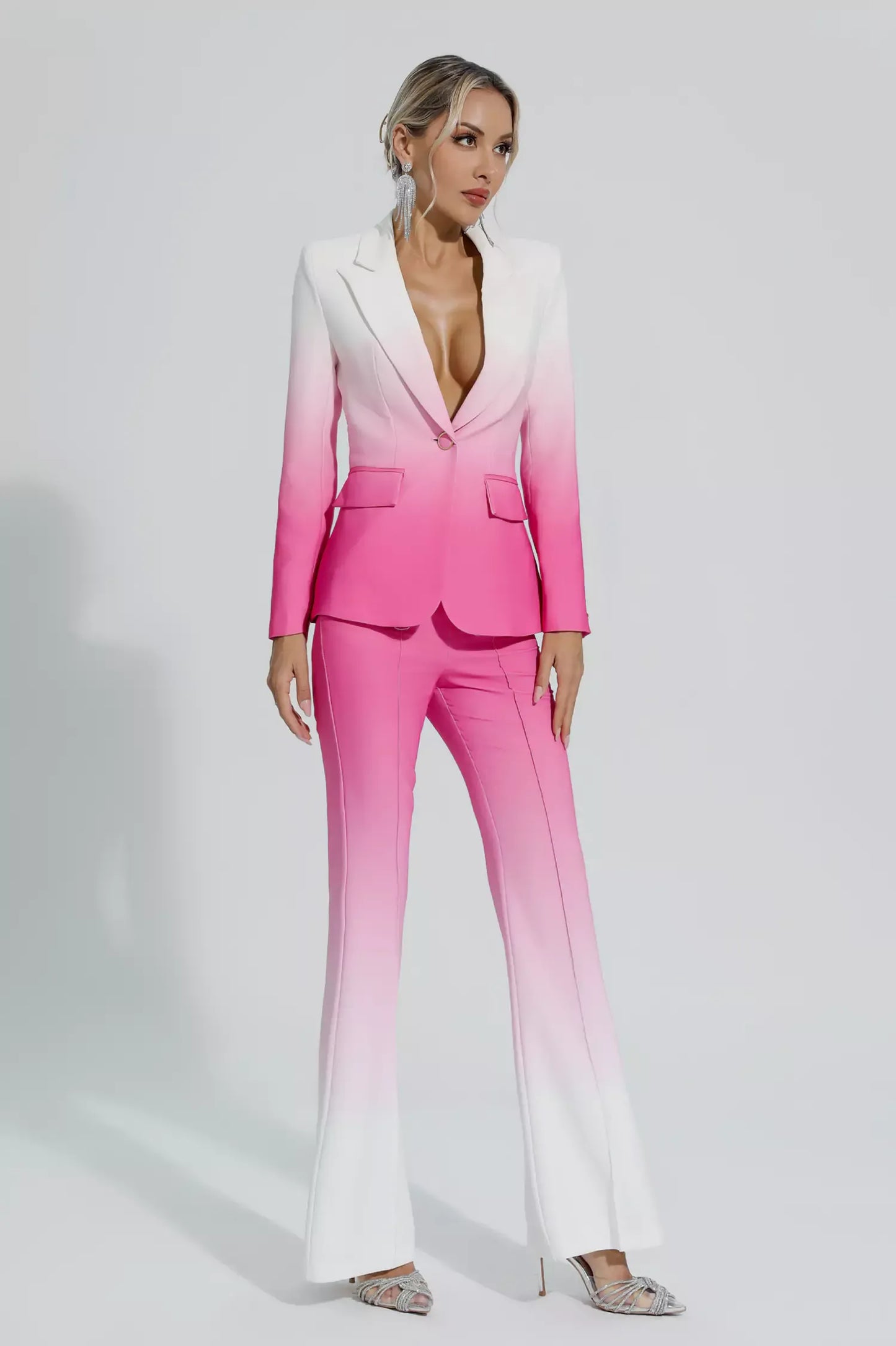 Anya Gradient Pink Blazer Set