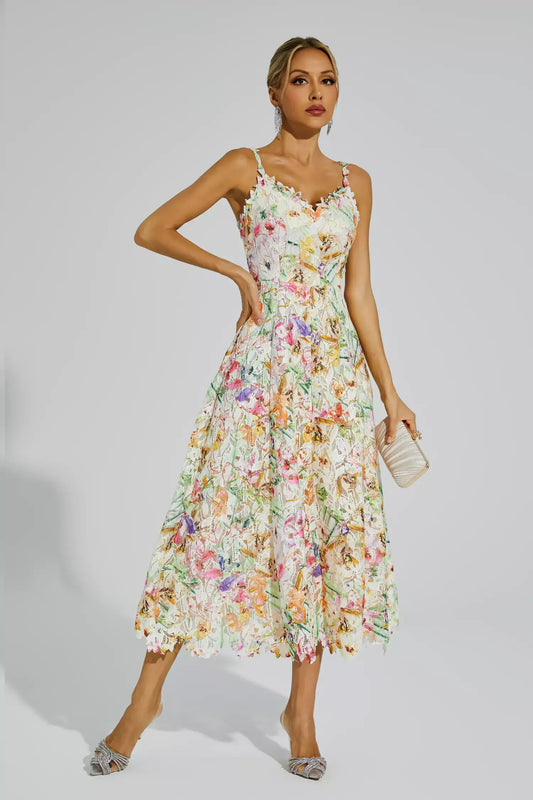 Boswell Floral Embroider Maxi Dress