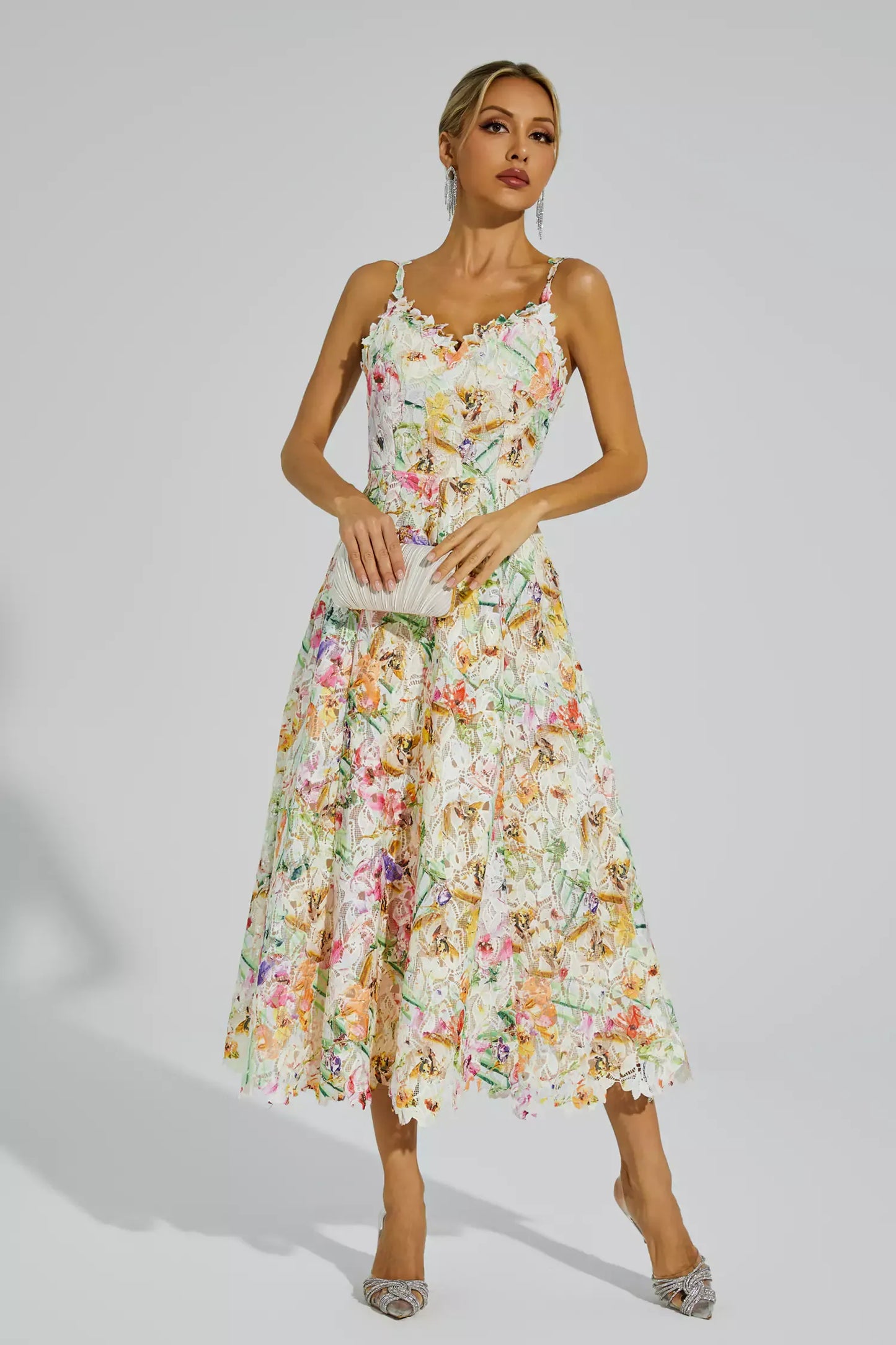 Boswell Floral Embroider Maxi Dress