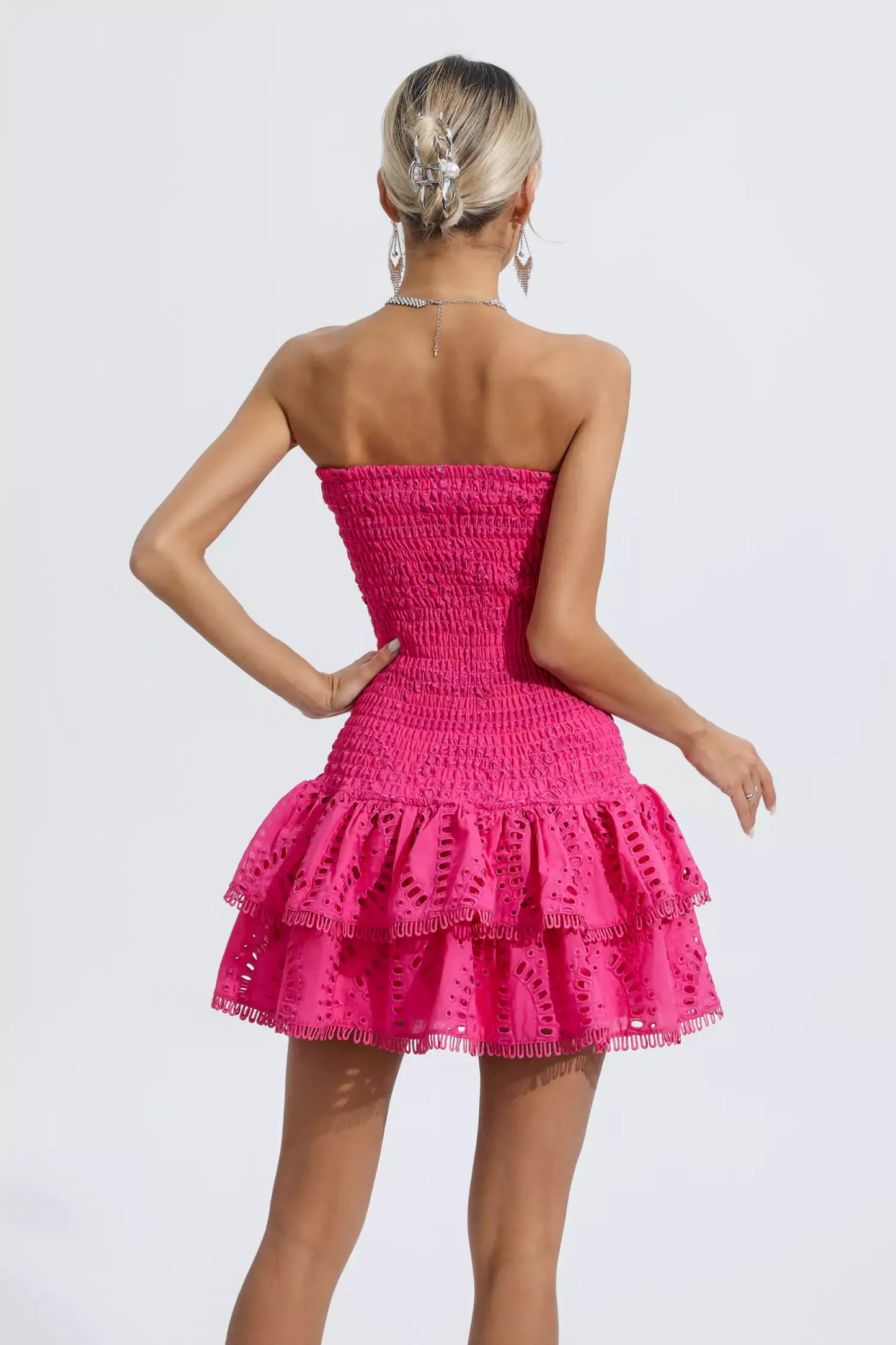 Bridget Pink Ruffle Mini Dress