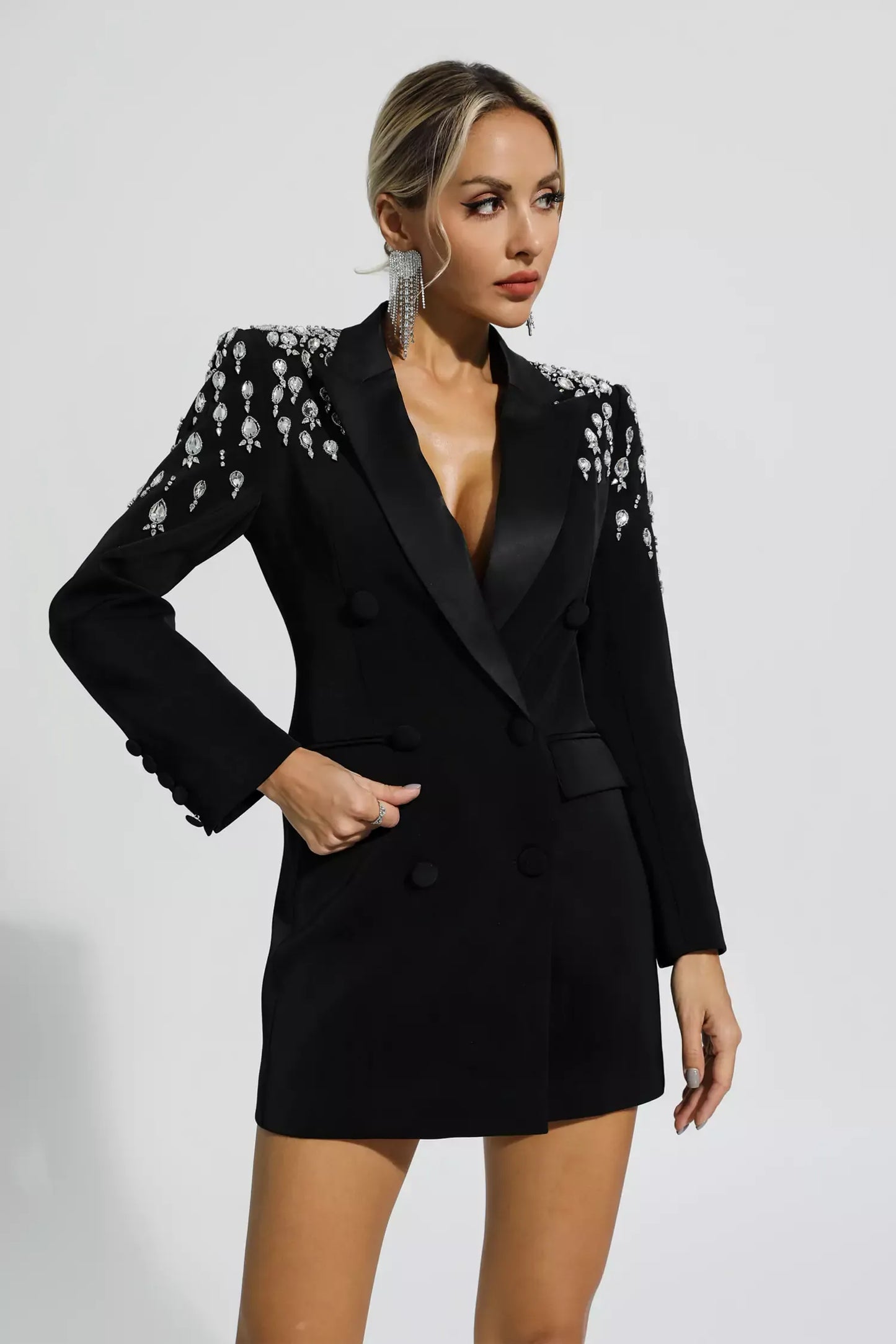 Capri Black Diamond Embellishment Blazer