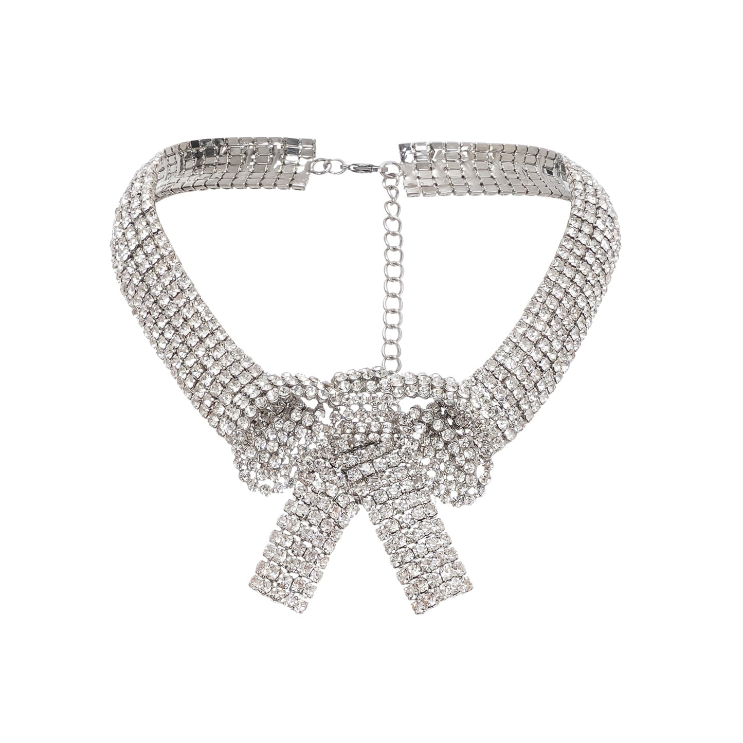 Laria crystal-embellished bow-detail necklace