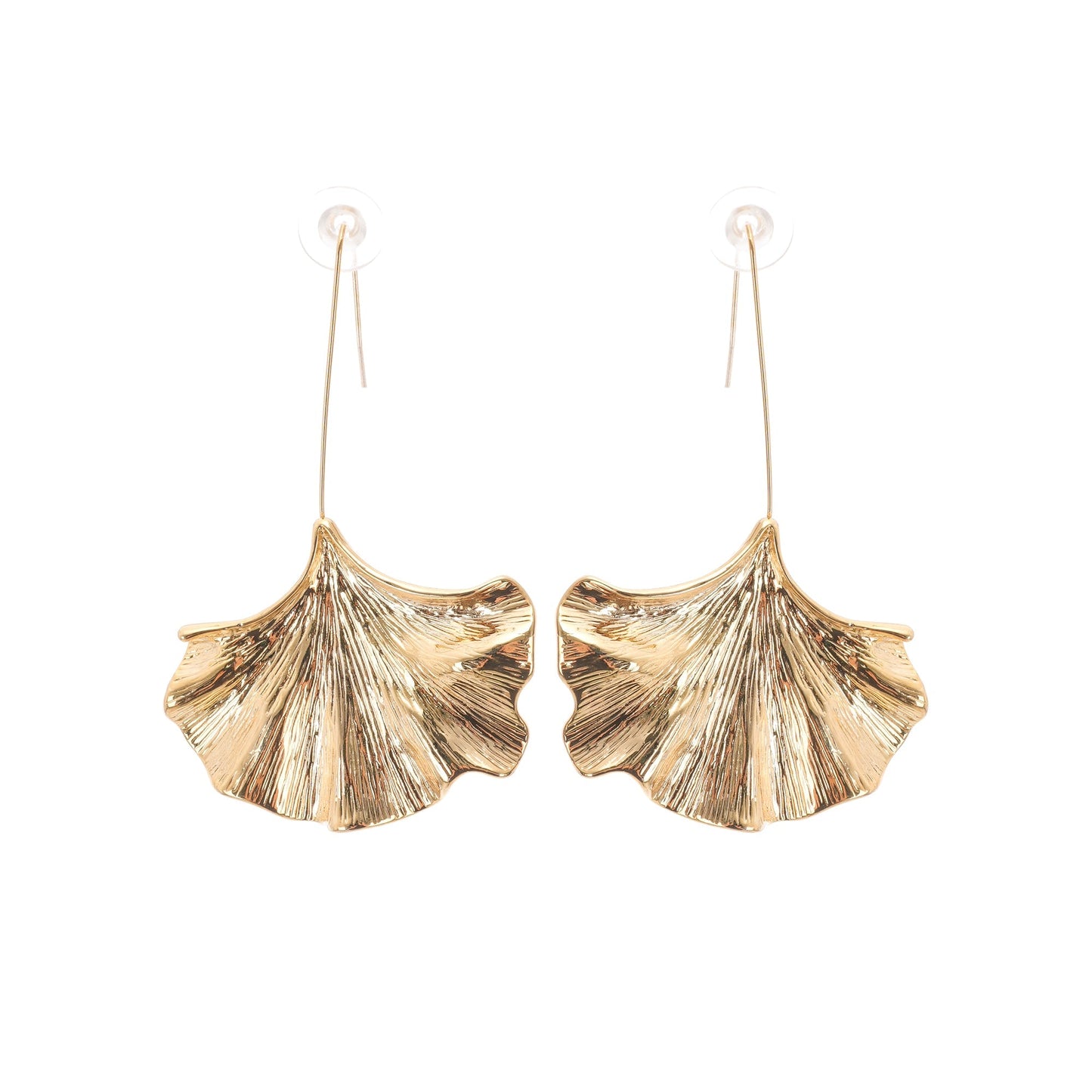 Juliet gold ginkgo drop earrings