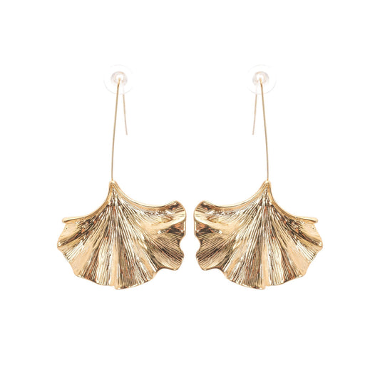 Juliet gold ginkgo drop earrings