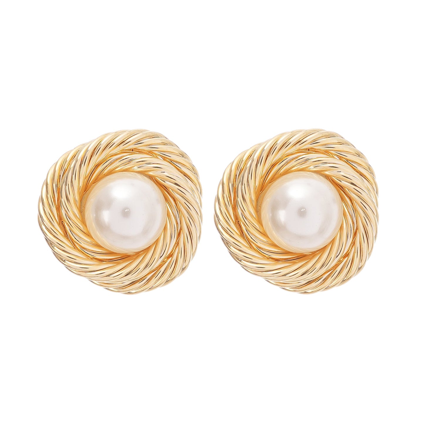 Chloe faux-pearl gold-plated earrings