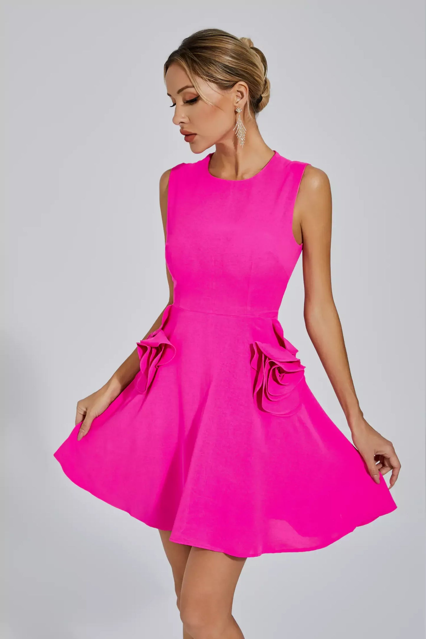 Etta Pink Sleeveless Mini Dress