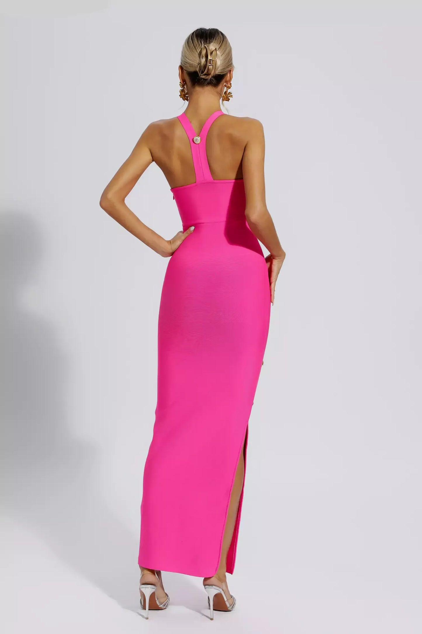 Imani Pink Bandage Maxi Dress