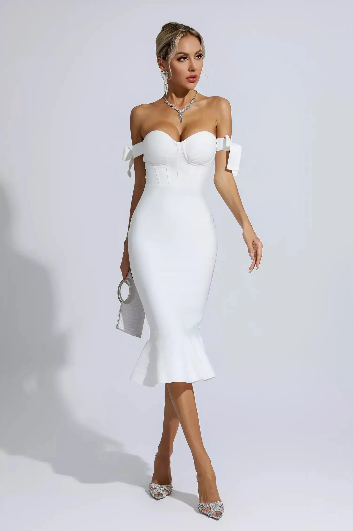 Legacy White Mermaid Midi Dress