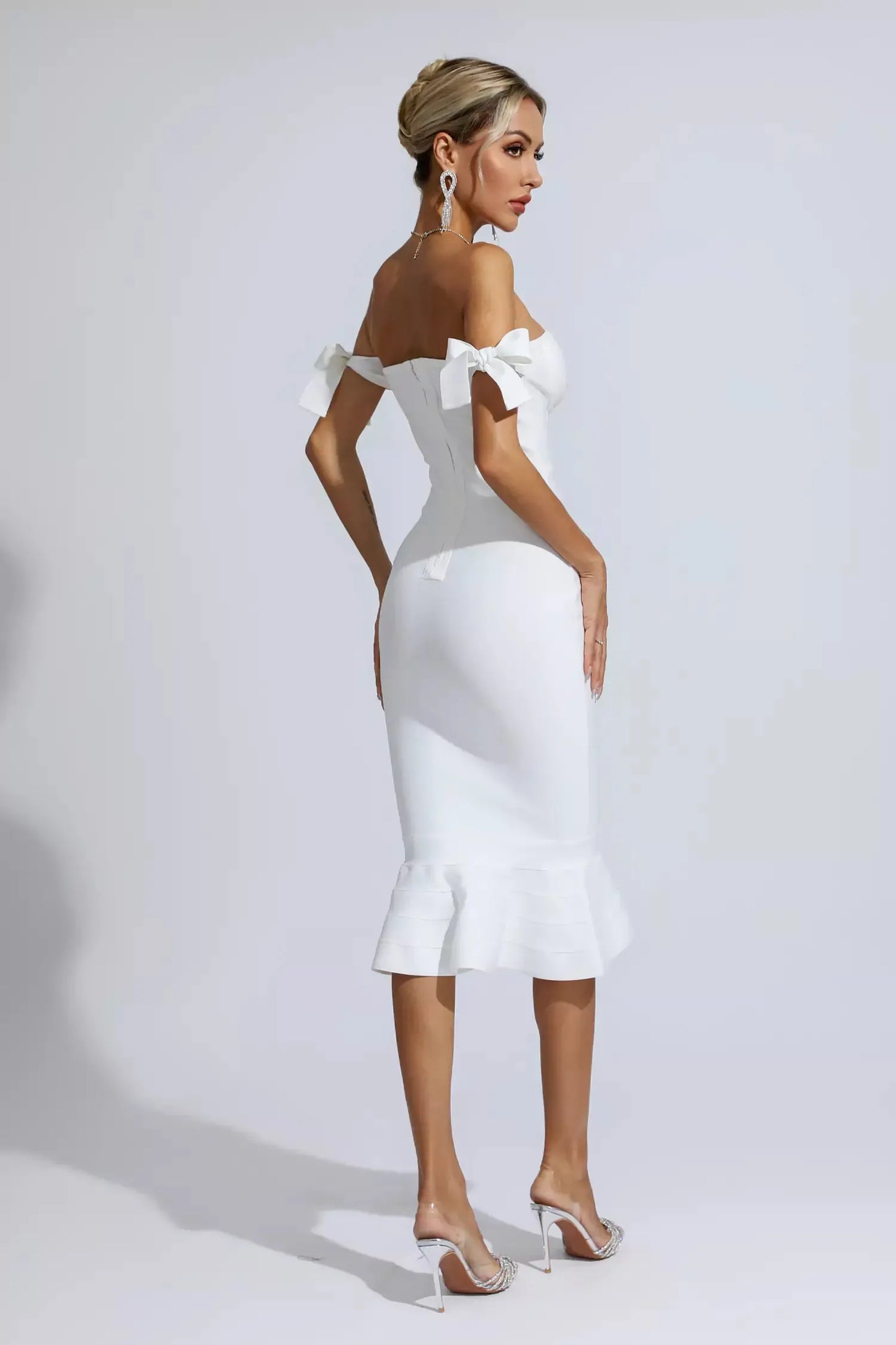 Legacy White Mermaid Midi Dress