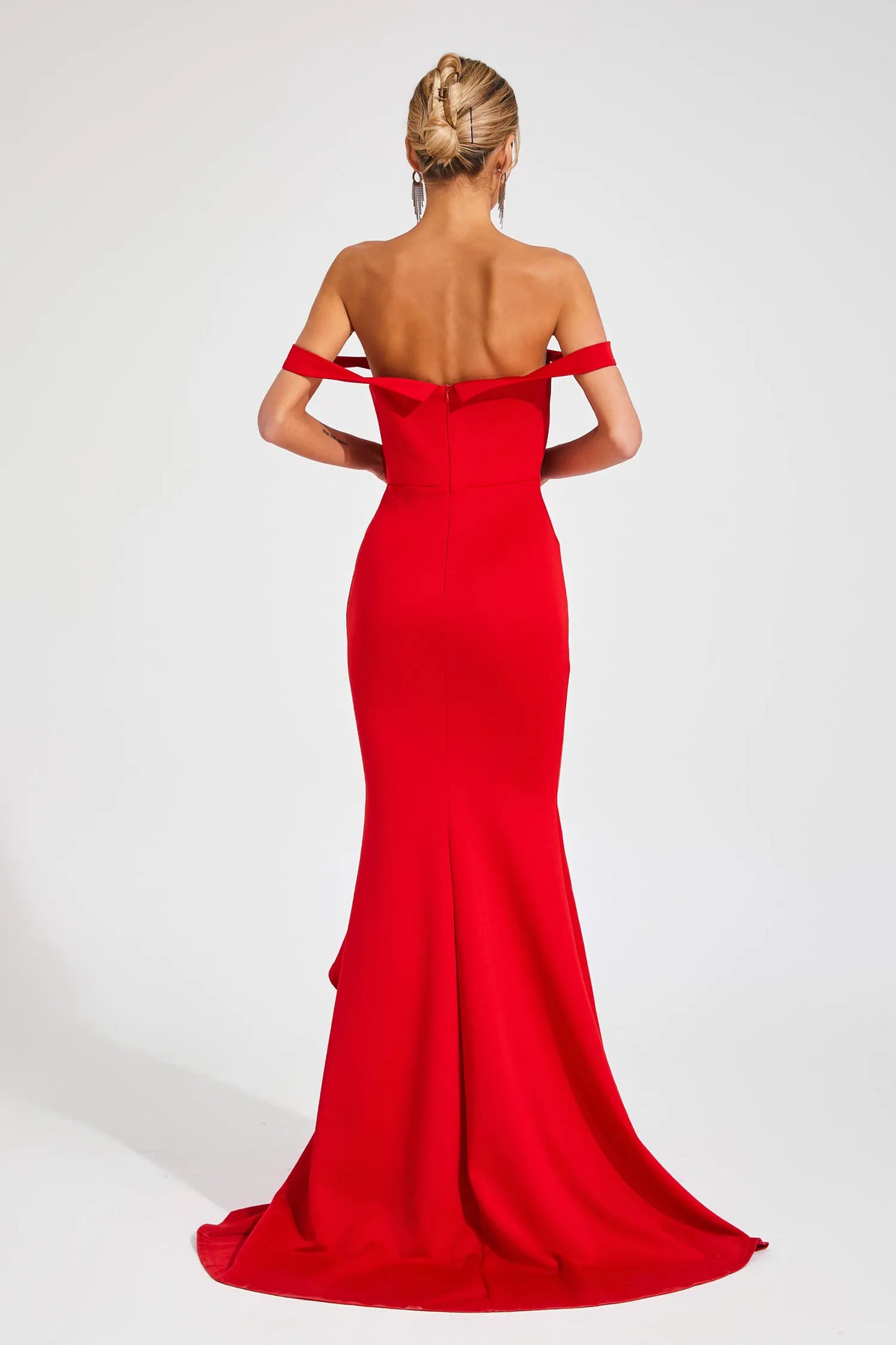 Ysolde Red Rose Bandage Maxi Dress