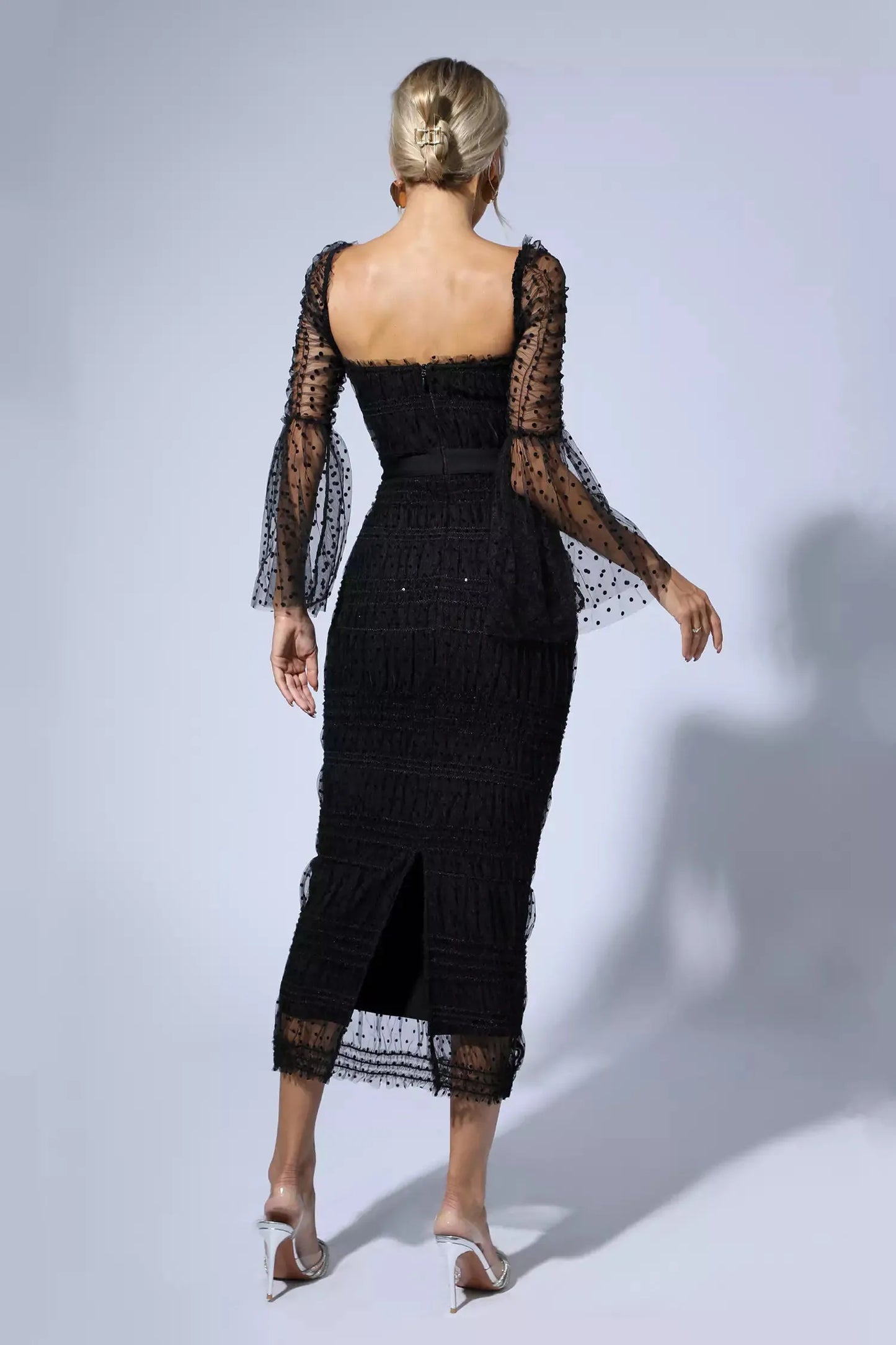 Carissa Black Mesh Maxi Dress