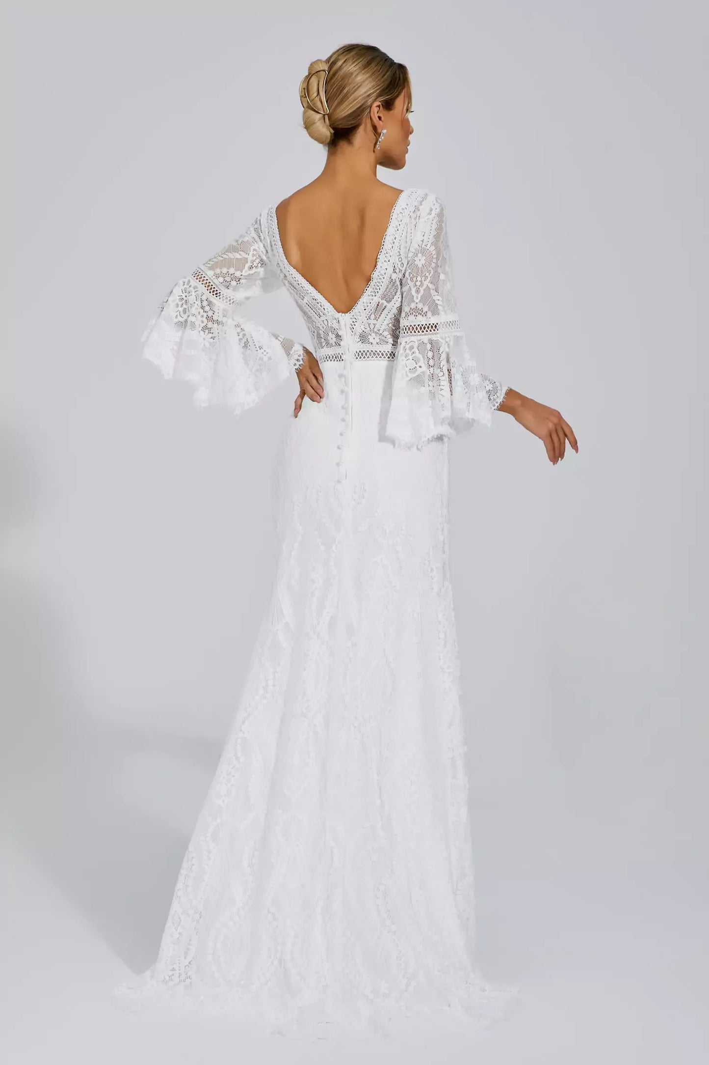 Rylan White Lace Maxi Dress