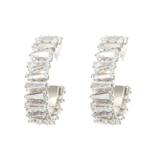 Ysabella crystal-embellished hoop earrings