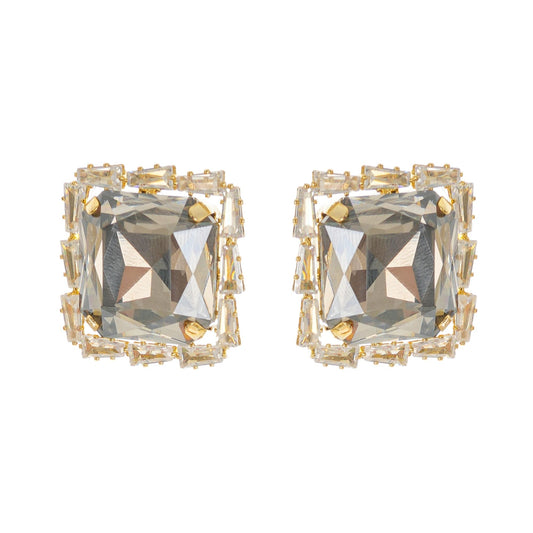 Solada embellished square earrings