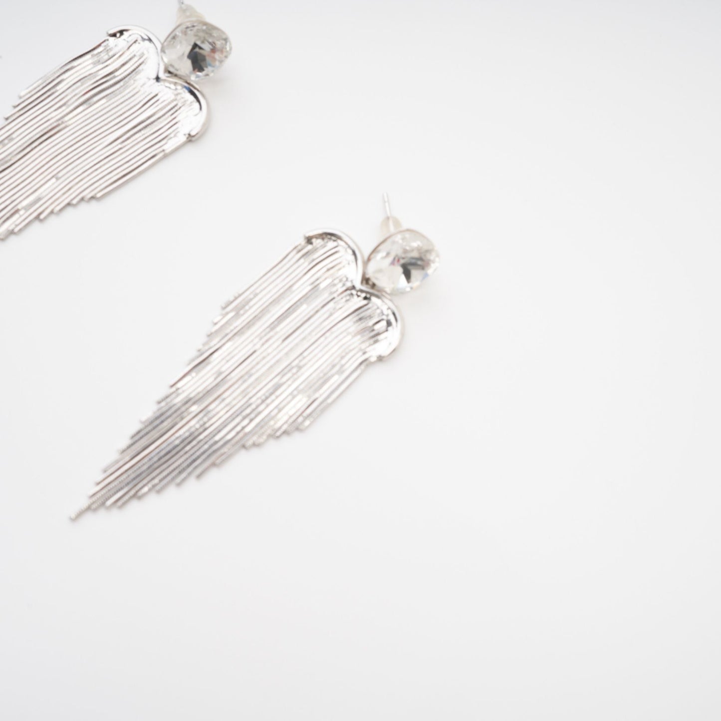 Eulalie silver tassel earrings