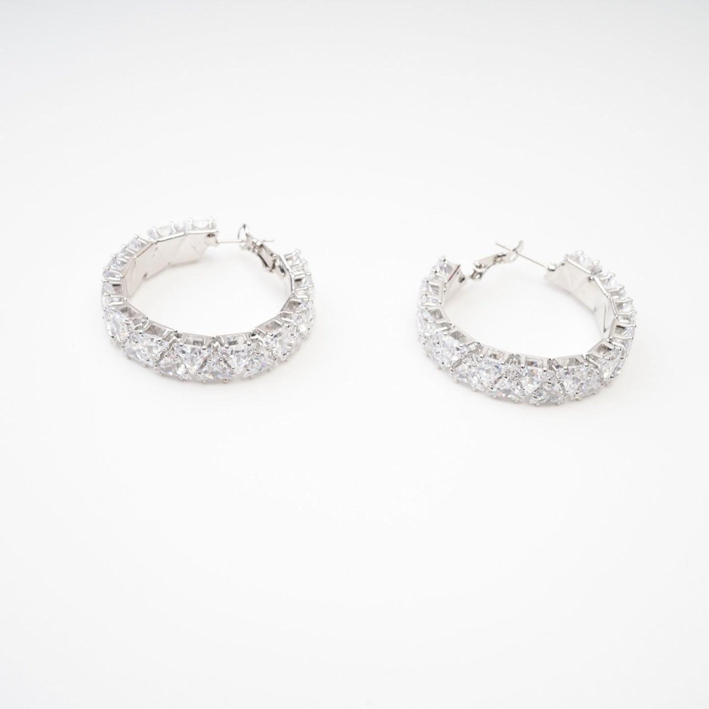 Léa crystal-embellished circle earrings