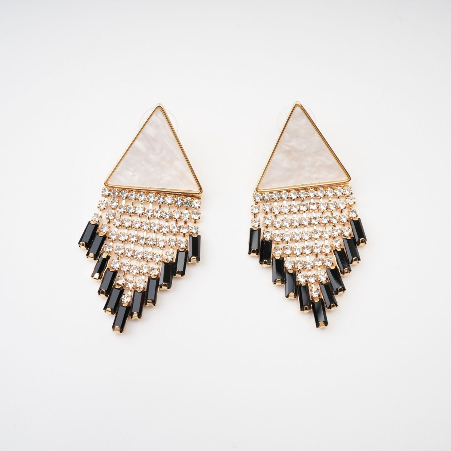 Lisette triangle-shape fringed earrings