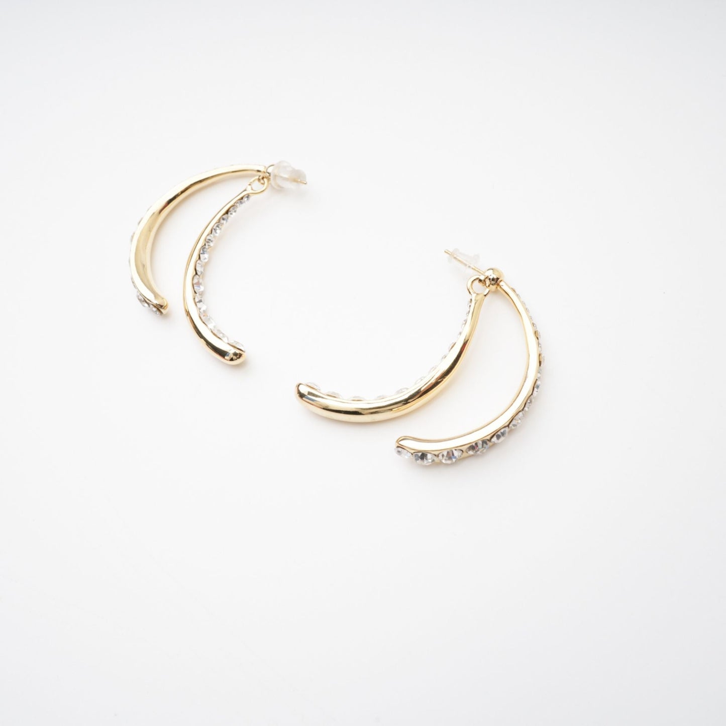 Mathilde embellished curve-edge earrings