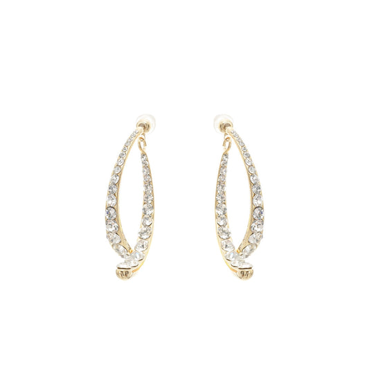 Mathilde embellished curve-edge earrings