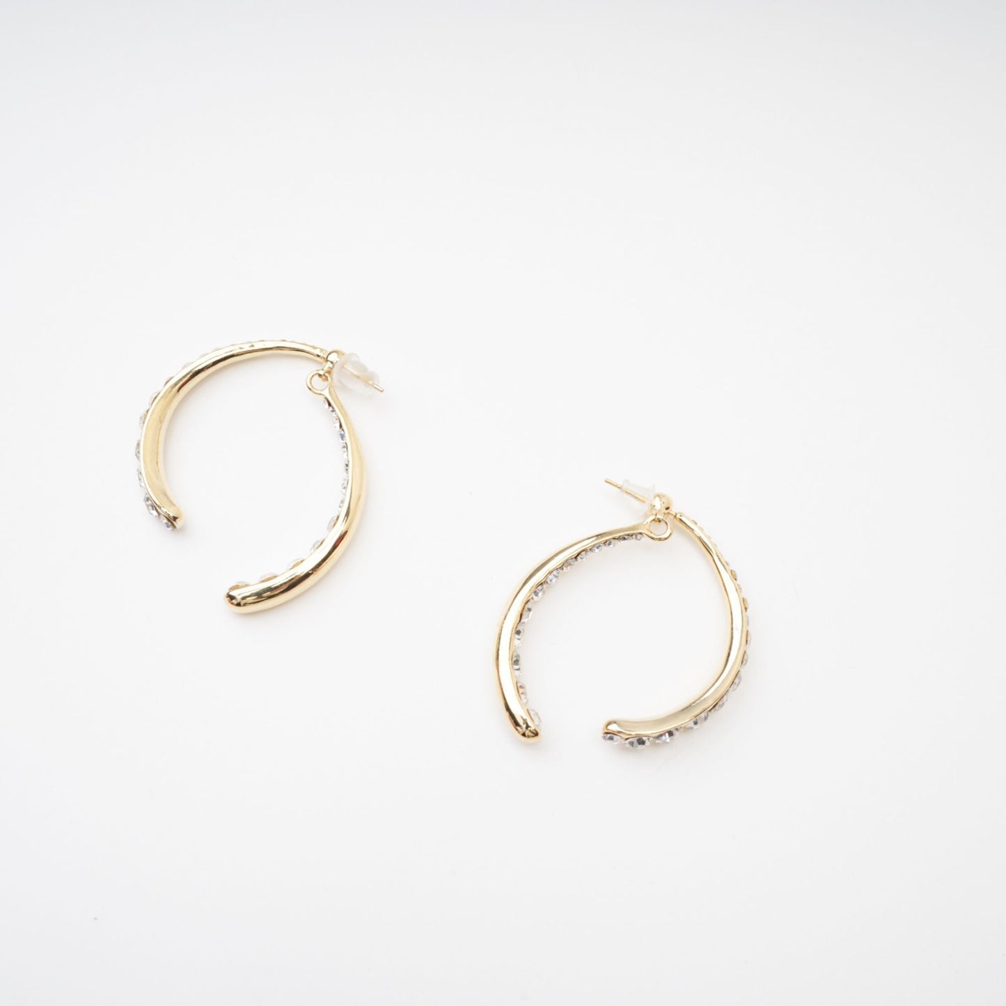 Mathilde embellished curve-edge earrings