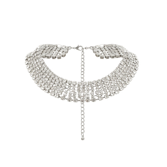 Thas crystal-embellished layered necklace